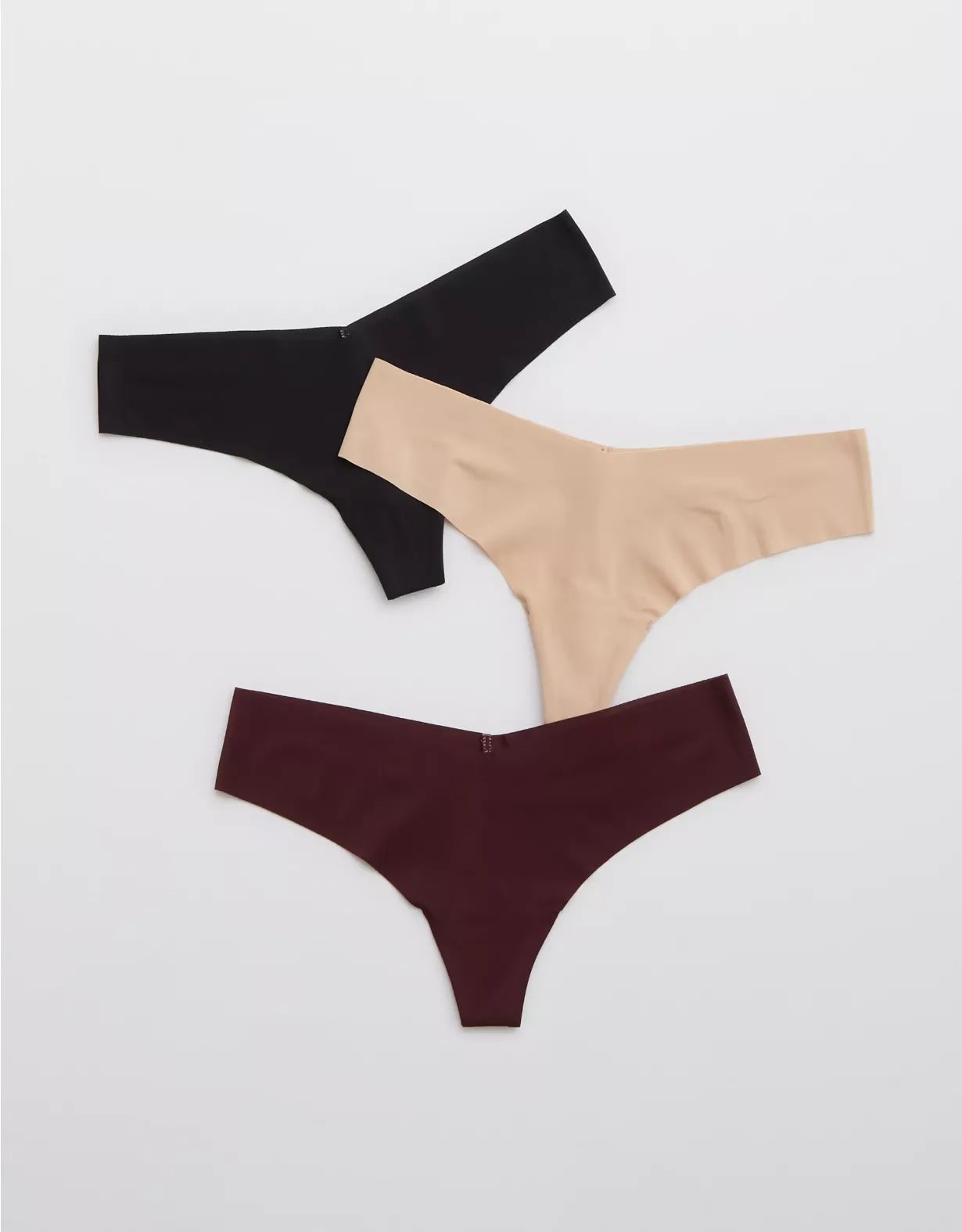 Aerie No Show Thong Underwear 3-Pack | American Eagle Outfitters (US & CA)