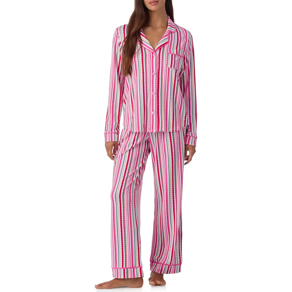 Room Service Pjs Long Sleeve Print Pajamas in Multi Stripe at Nordstrom, Size Medium | Nordstrom