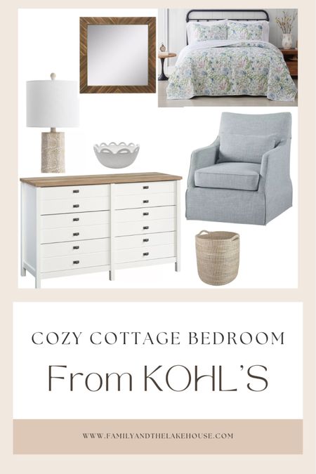 Cozy Cottage Bedroom Finds from Kohl’s! 🌿🌿🌿 #guestroom #bedroom #cozycottage 

#LTKhome