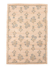 5x8 Jute And Cotton Blend Floral Print Area Rug | Marshalls