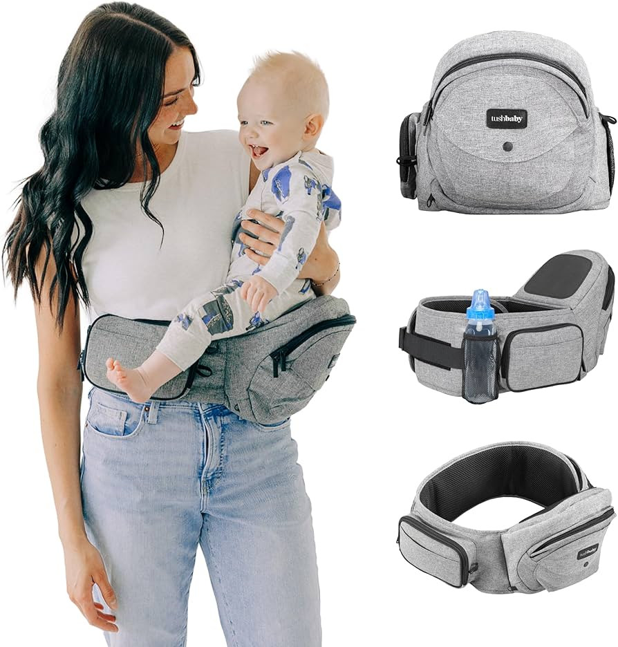 Tushbaby Original Hip Seat Baby Carrier for Babies & Toddlers up to 45 lbs, Safety Certified, Lig... | Amazon (US)