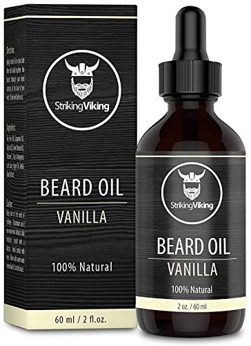 Striking Viking Vanilla Beard Oil (Large 2 oz.) - 100% Natural Beard Conditioner with Organic Arg... | Amazon (US)