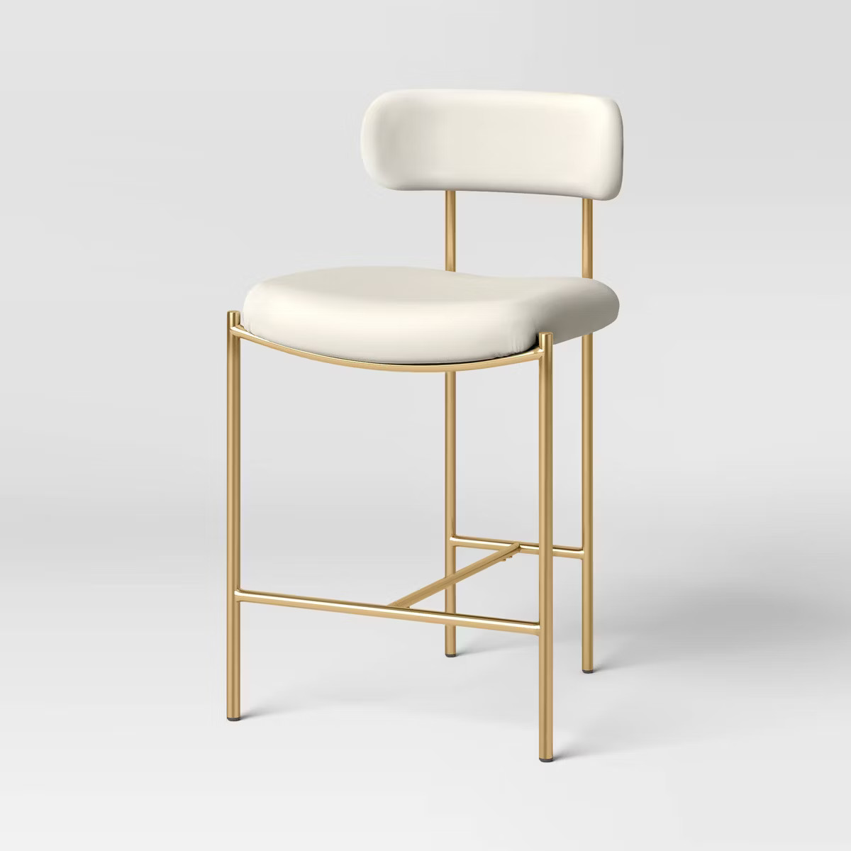 Orion Luxe Backed Counter Height Barstool with Brass Legs - Threshold™ | Target