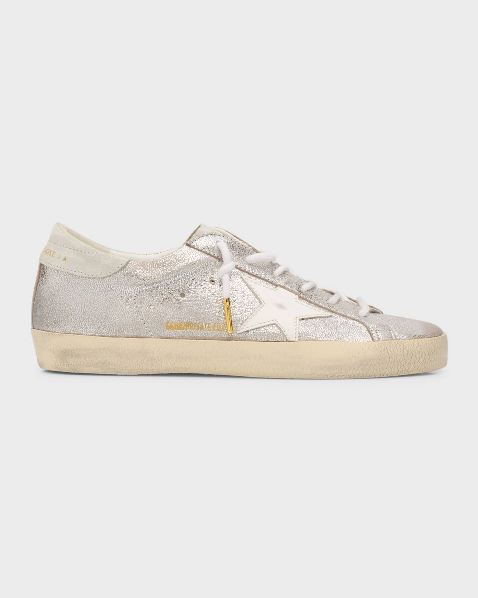 Golden Goose Superstar Metallic Suede Low-Top Sneakers | Neiman Marcus
