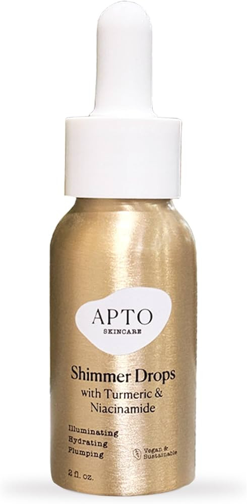 Shimmer Drops w/Turmeric & Niacinamide: Nourishing Serum for a Subtle Sun-Kissed Face or Body Glo... | Amazon (US)