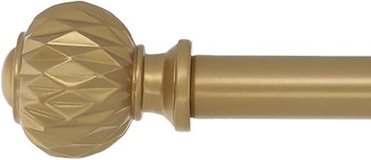 MERIVILLE 1-Inch Diameter Single Window Treatment Curtain Rod, Castani Finial, 28-inch to 48-inch... | Amazon (US)