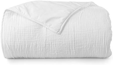 Welhome Cotton Gauze Blanket - Full/Queen Size (White) - 96" x 96" - Supersoft - Superior Comfort -  | Amazon (US)
