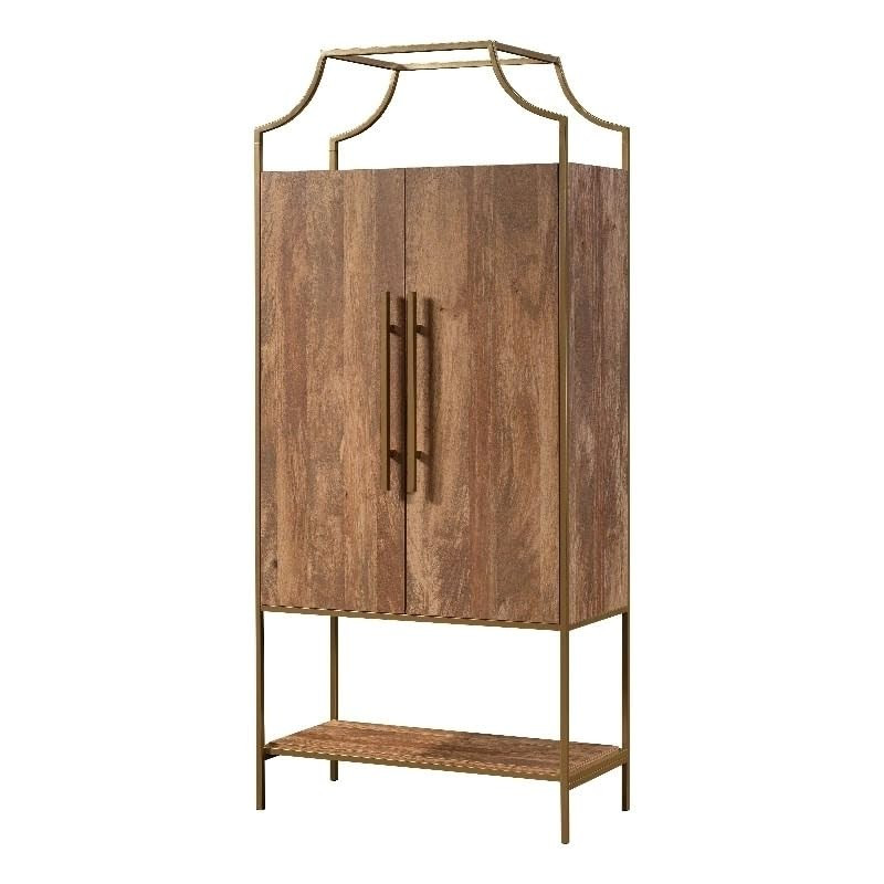 Pemberly Row Engineered Wood Cabinet in Sindoori Mango/Natural | Amazon (US)