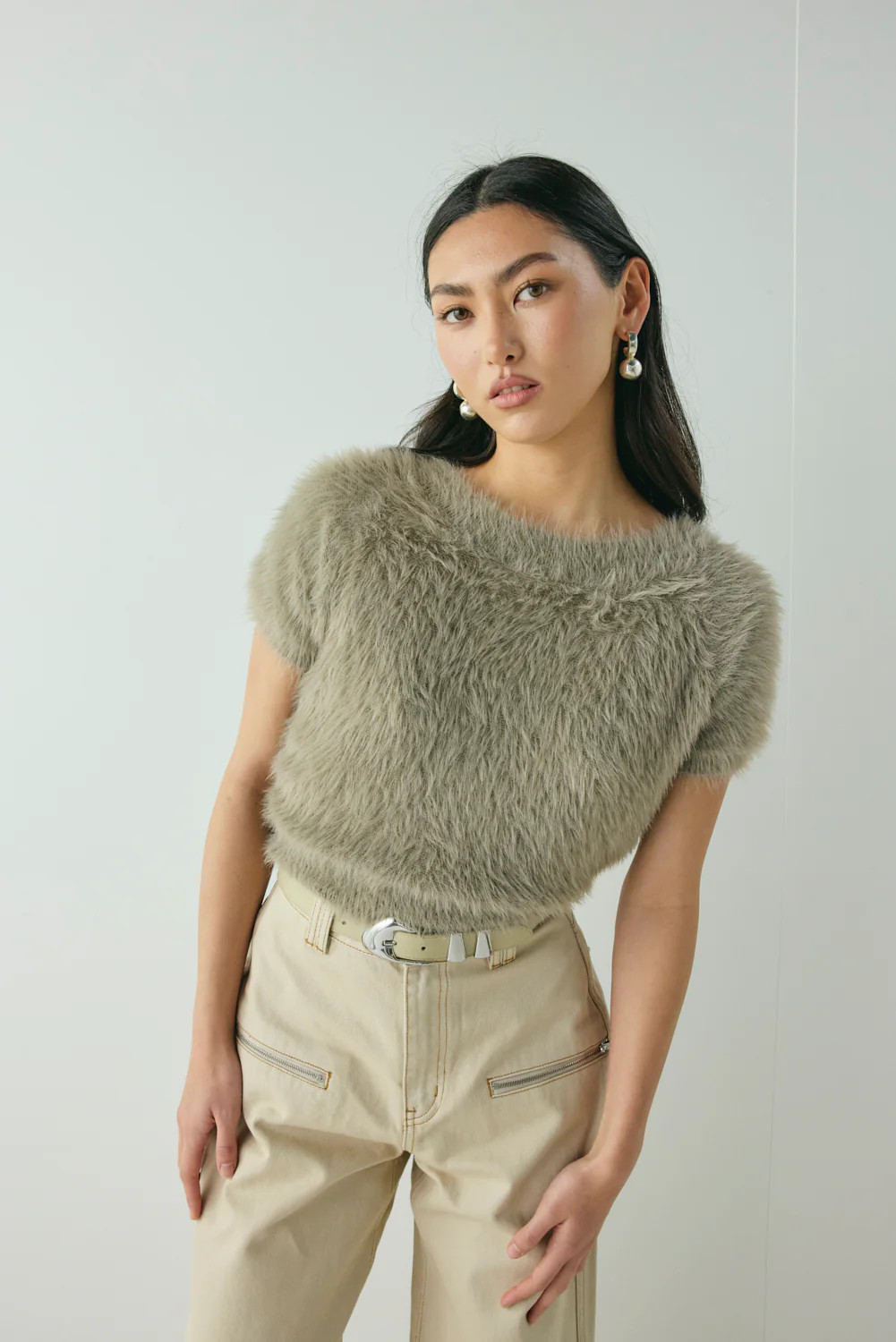 Nadine Knit Top Smoke | VRG Grl