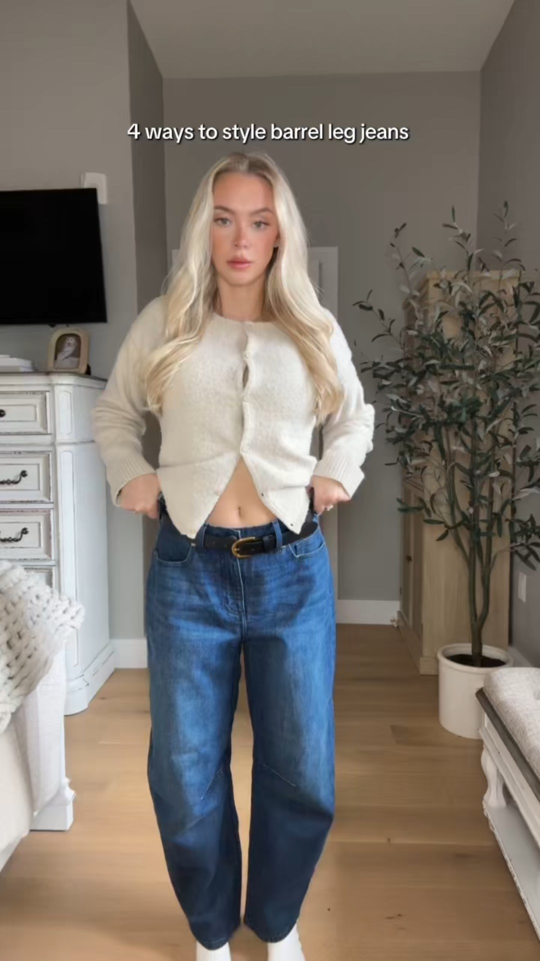 Styling Lands’ End Barrel-Leg Jeans in so many ways 🤍
Linking all outfit details - the chiffon ruffle top, cashmere sweater, lace blouse, and more.
These barrel jeans are the perfect everyday flattering fit: relaxed, comfortable, high-rise, and so easy to dress up or down.
Holiday outfits, work outfits, casual winter looks - so many ways to style these staples!

#LTKgrwm #LTKootd #LTKdayinmylife