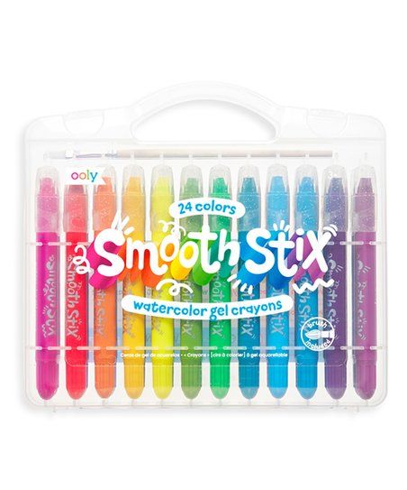 Smooth Stix 25-Piece Watercolor Gel Crayons & Brush Set | Zulily