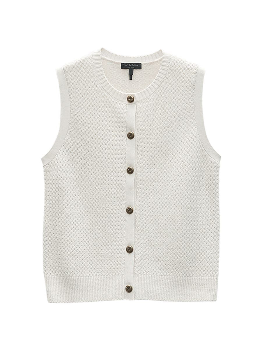 Jax Wool-Blend Sleeveless Cardigan | Saks Fifth Avenue