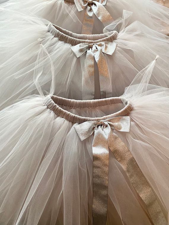 Light Grey Tutu Silver Tutu Girls Tulle Tutu Flower Girls | Etsy | Etsy (US)