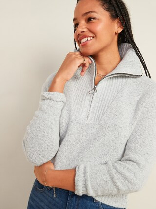 Mock-Neck 1/4-Zip Sweater for Women | Old Navy (US)