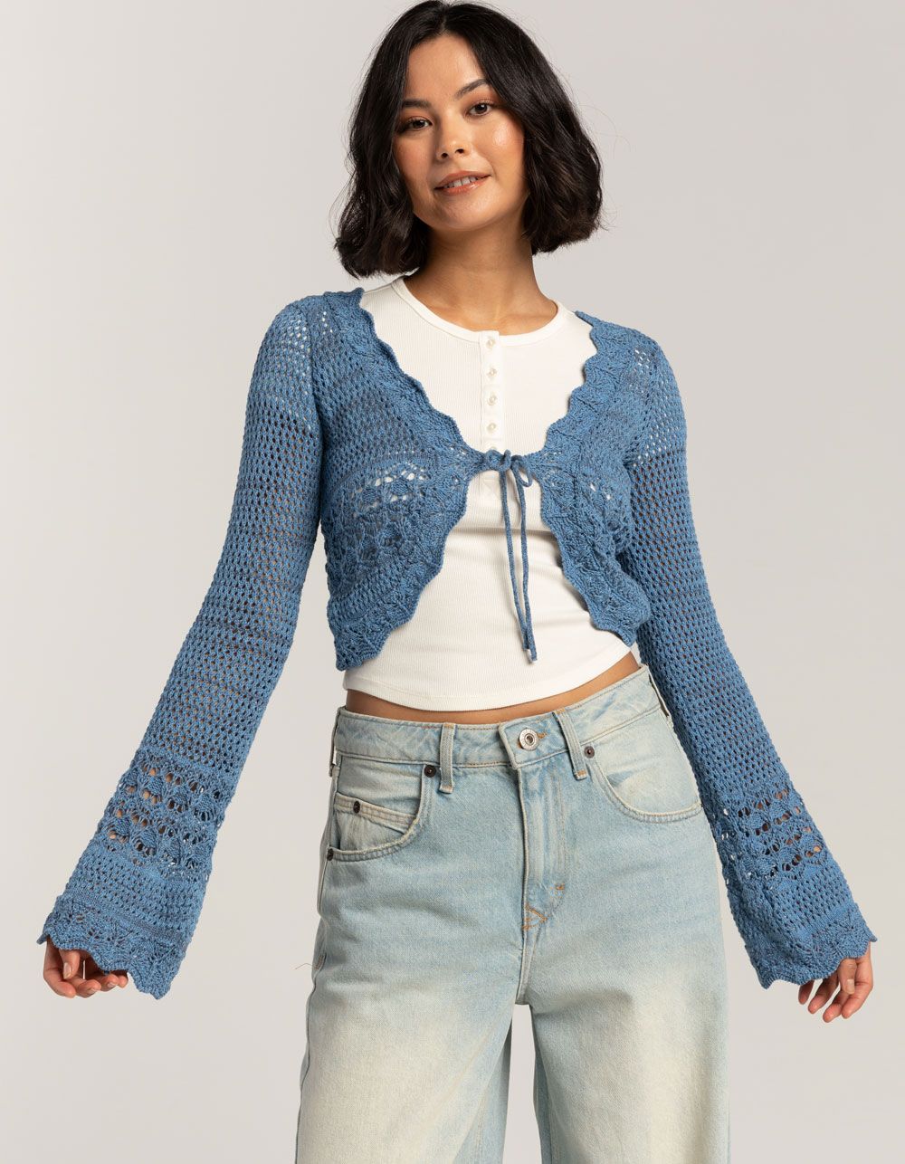 BDG Urban Outfitters Tie Front Crochet Womens Cardigan | Tillys