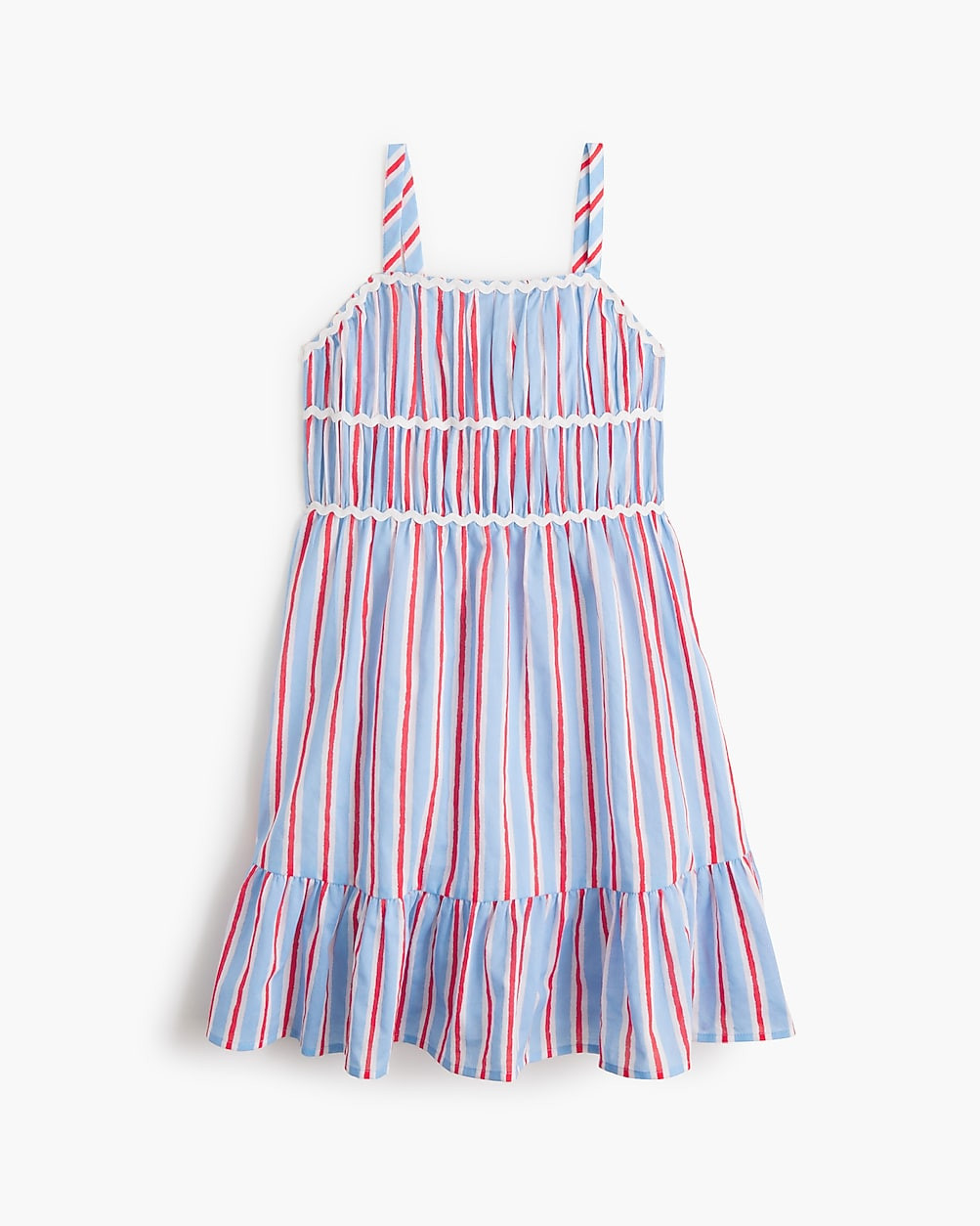 Girls' striped rickrack beach dress | J.Crew Factory