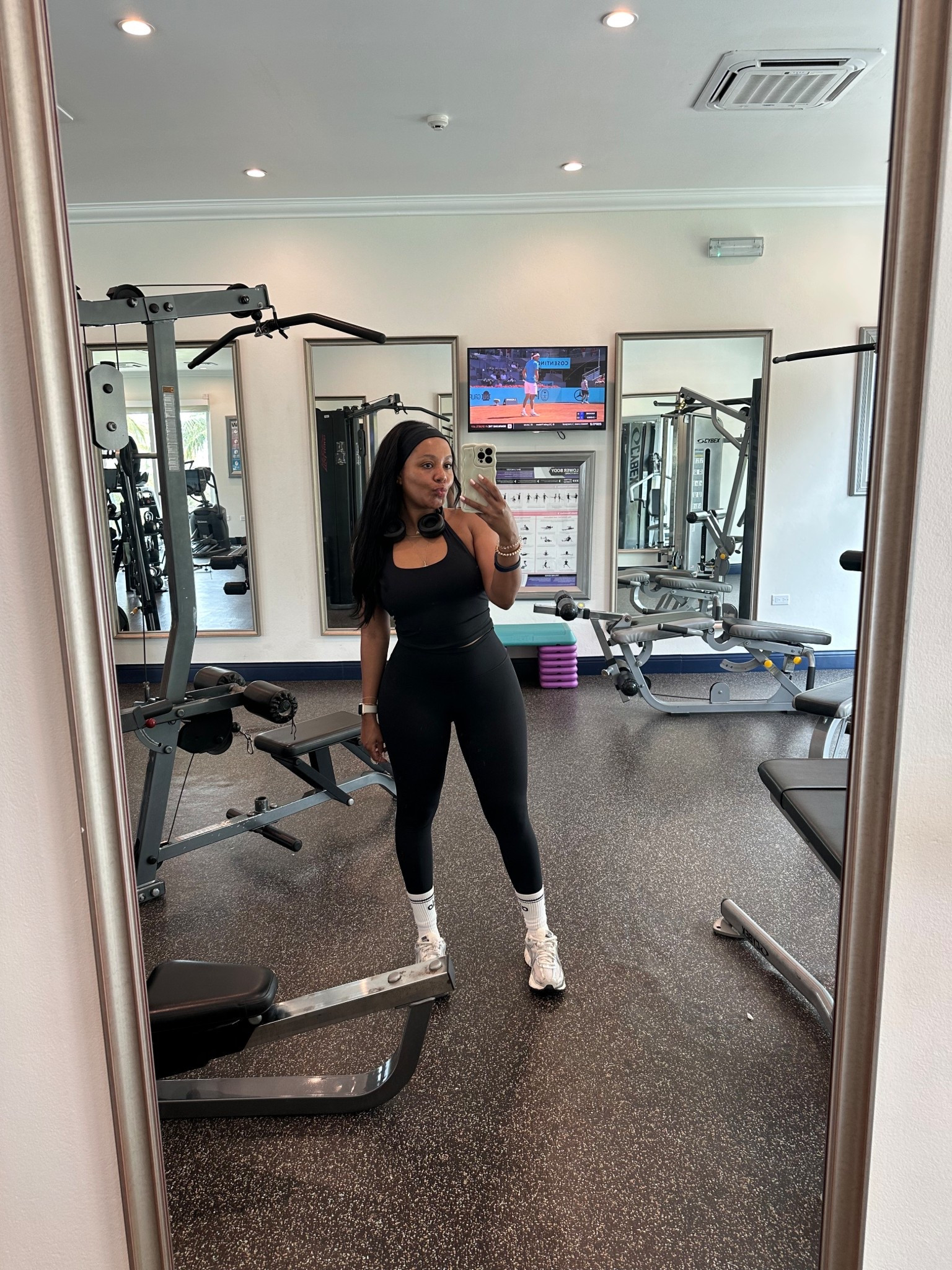 Yes I workout on vacation! I am loving this CRZ Yoga set paired with my @Nike US vomeros and @Alo Yoga headband & socks. I’m in a size medium in the top and leggings. 

#LTKActive #LTKmorningroutine #LTKfitnessgoals