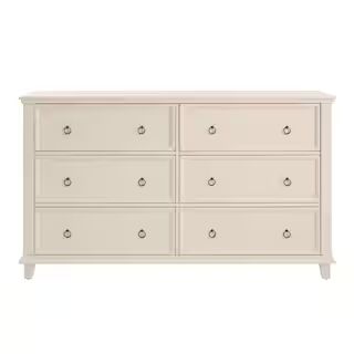 Grantley Ivory 6-Drawer Dresser (38 in. H x 64 in. W x 18 in. D) | The Home Depot