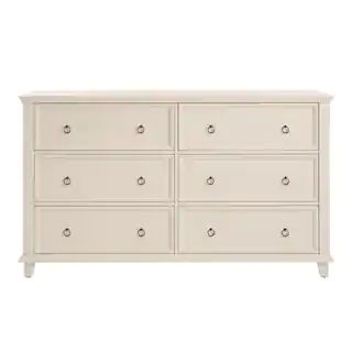 Grantley Ivory 6-Drawer Dresser (38 in. H x 64 in. W x 18 in. D) | The Home Depot