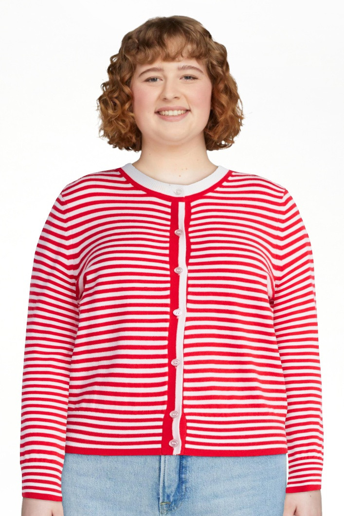 Free Assembly Women's and Women's Plus Solid, Stripe, & Print Classic Cozy Yarn Cardigan Sweater,... | Walmart (US)