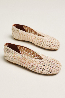 By Anthropologie Woven Crochet Ballet Flats | Anthropologie (US)
