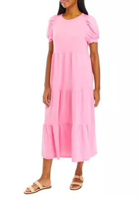 Crown & Ivy™ Women's Baby Terry Tiered Midi Dress | Belk