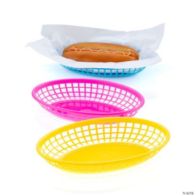 Fun Express Neon Food Baskets Multi-color Cinco de Mayo Plastic Party Supply Sets, (12 Pieces) | Walmart (US)