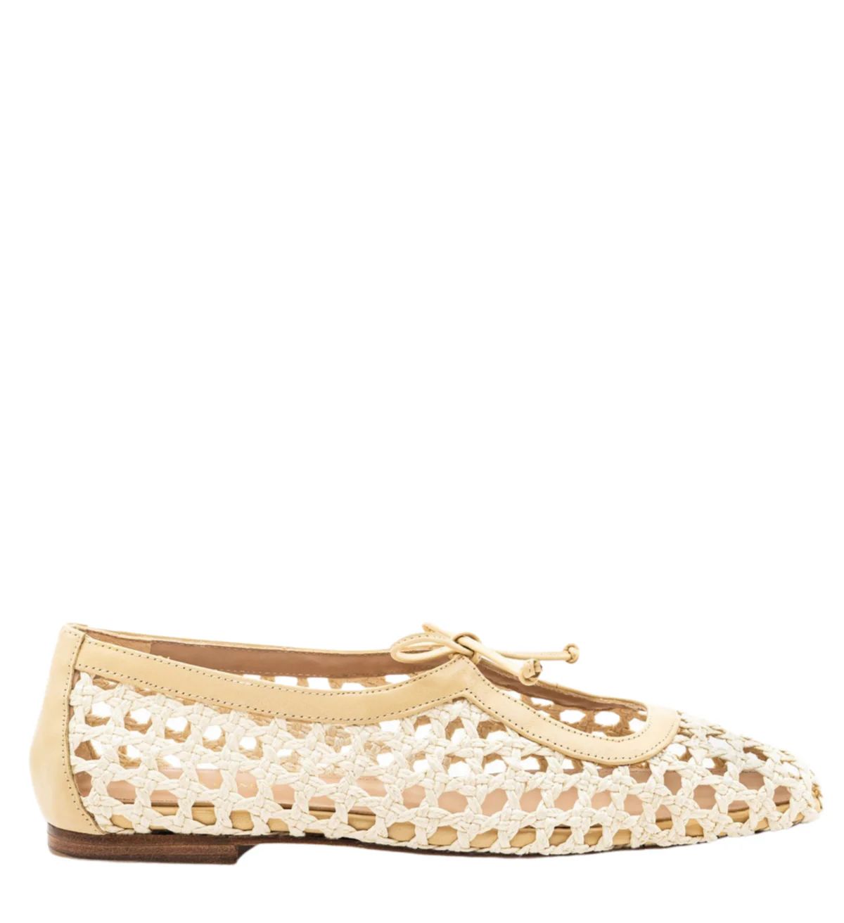 Amelia Flat in Natural Raffia | Over The Moon