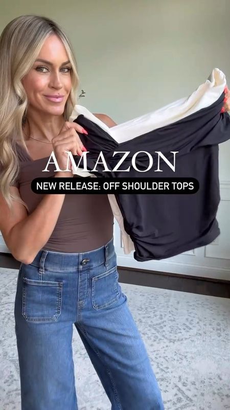 Amazon off shoulder seamless tops - 4 colors available wearing xs

Paired with my favorite wide leg cropped jeans - wearing xs petite length. Use code KATEROSExSPANX for discount and free shipping !


#LTKStyleTip #LTKOver40 #LTKFindsUnder50