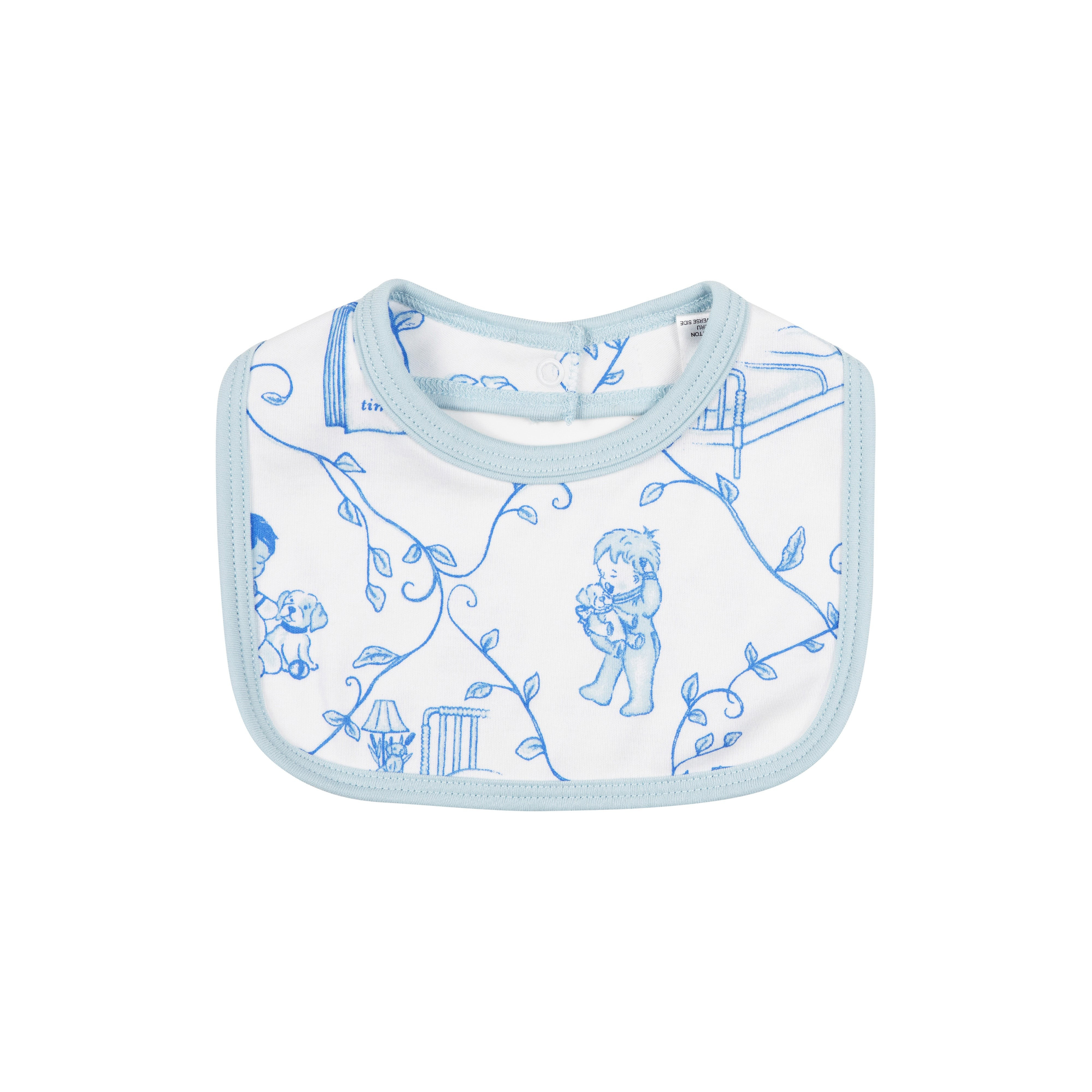 Bellyful Bib - Chinoiserie Charlton with Buckhead Blue | The Beaufort Bonnet Company