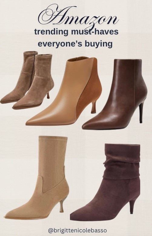 The pointy-toe bootie trend is everywhere right now, and these Amazon finds are the exact styles everyone’s adding to cart. Sleek, sculpting, and so flattering with leggings, denim, or winter outfits, these boots look designer without the designer price. Whether you love a classic kitten heel, a foldover slouch, rich suede, or a smooth leather look, these Amazon booties instantly elevate your fall/winter wardrobe. Shop all the trending pairs below 🤎✨ amazon boots, amazon booties, pointy toe booties, pointed toe boots, kitten heel boots, winter boots amazon, suede booties, brown booties, affordable boots, trending amazon fashion, amazon fall fashion, winter outfit boots, amazon must haves, viral amazon boots

#LTKSeasonal #LTKCyberWeek #LTKgrwm