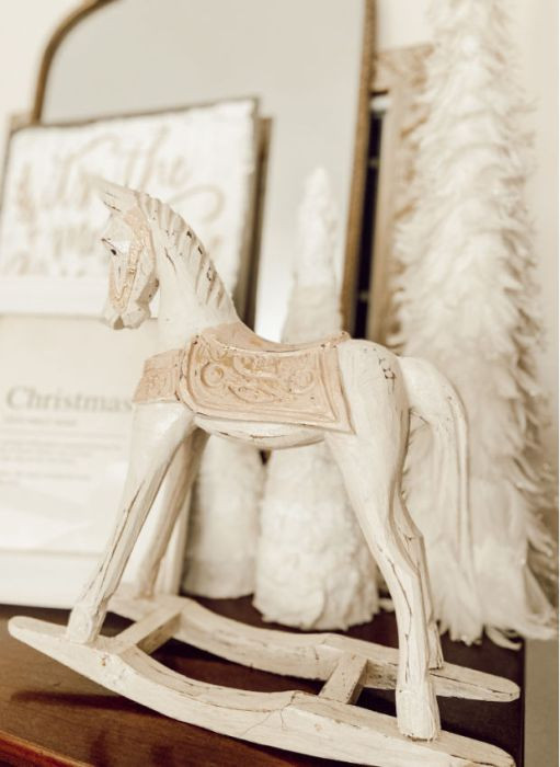 Classic Wood Rocking Horse Decor | Antique Farm House