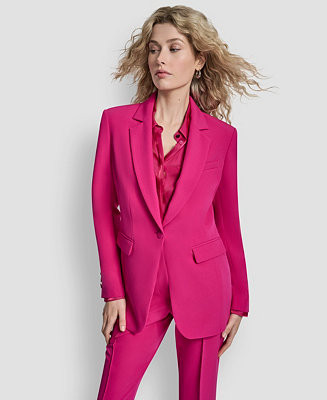 DKNY Women's Collared One-Button Blazer - Macy's | Macy's
