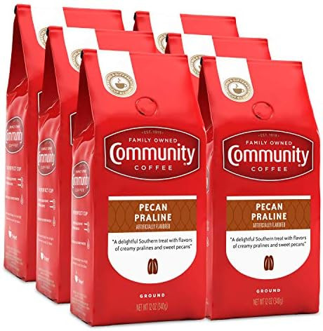 Community Coffee Pecan Praline Flavored Medium Roast Ground Coffee, 12 Ounces (Pack of 6) | Amazon (US)