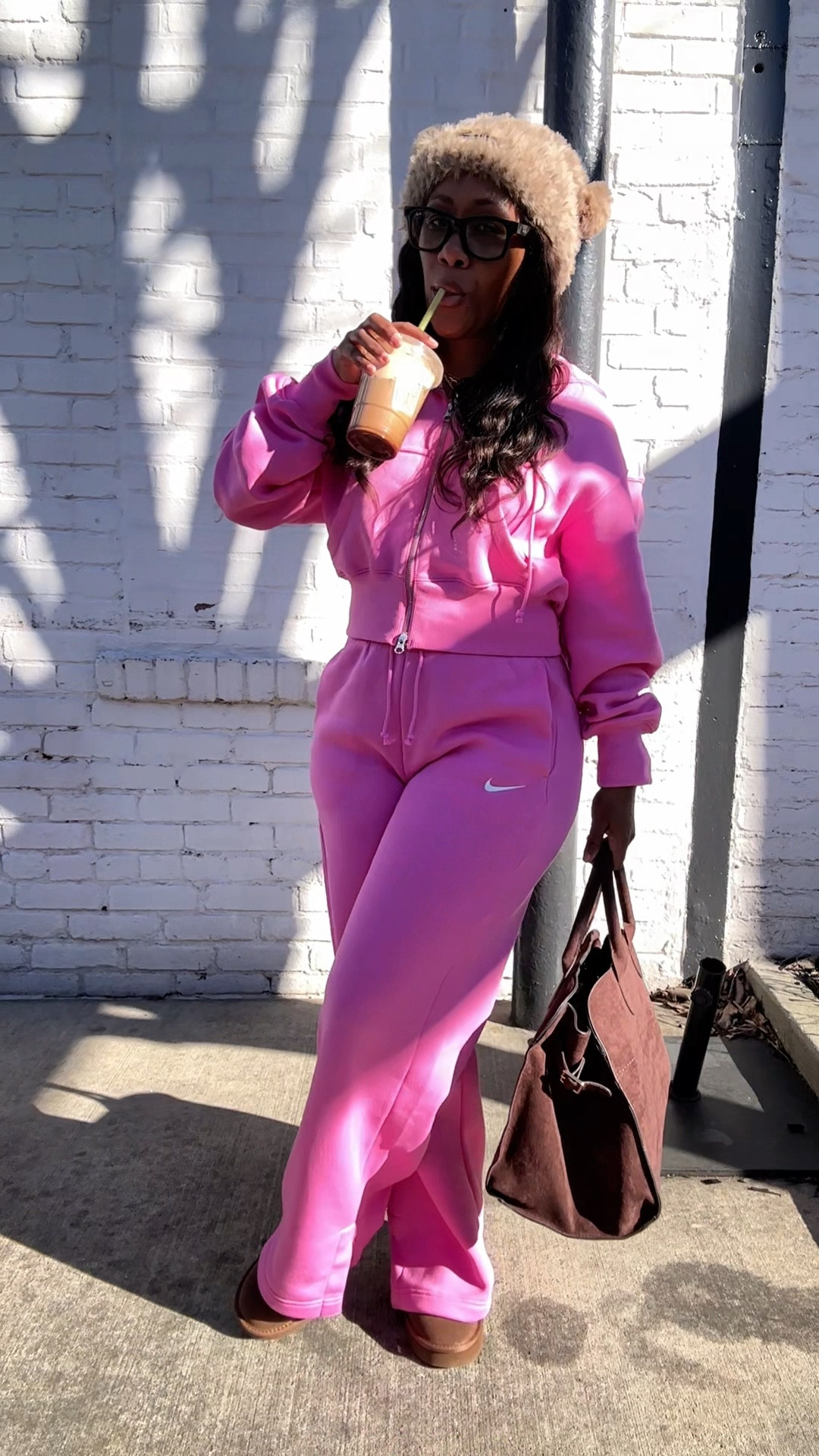 Nike double zip jacket with matching wide leg pants

#LTKootd #LTKOver40 #LTKValentine