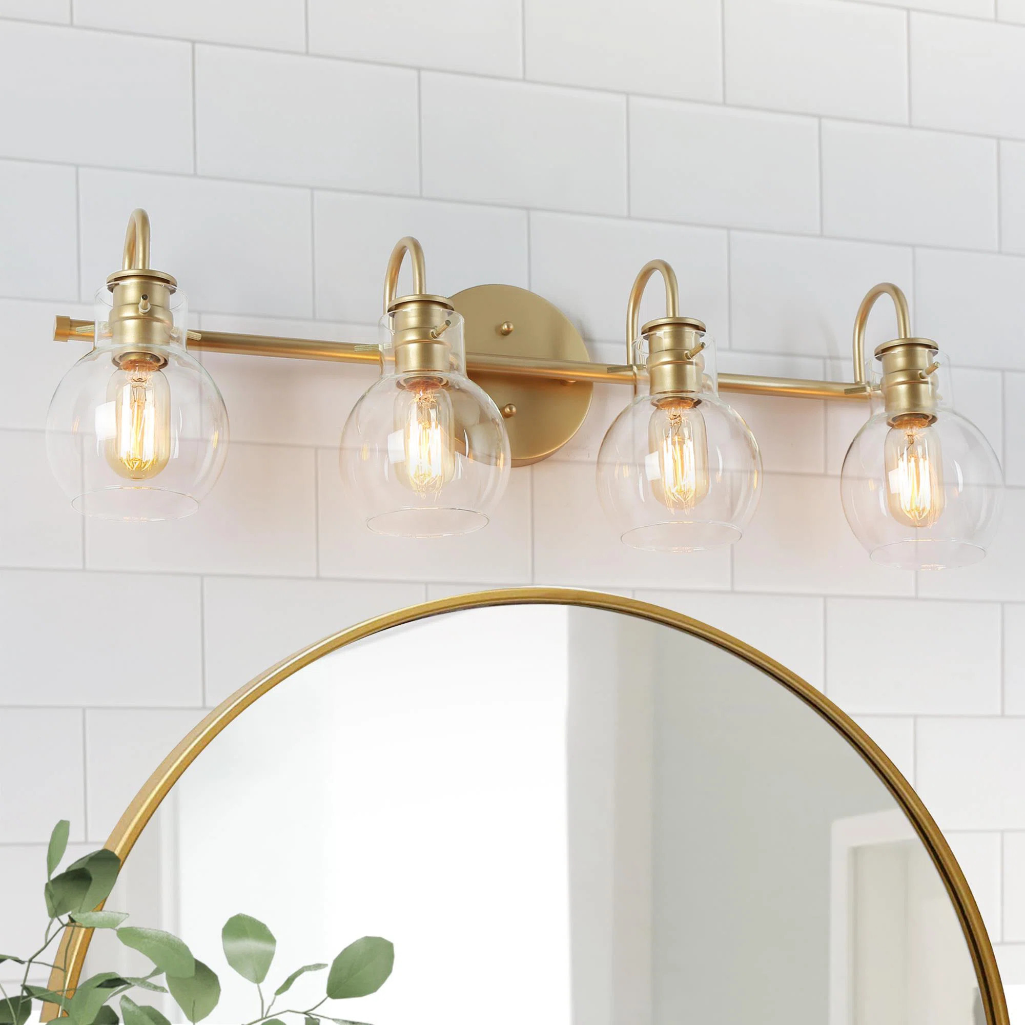 Mercer41 Sia Dimmable Gold Vanity Light & Reviews | Wayfair | Wayfair North America