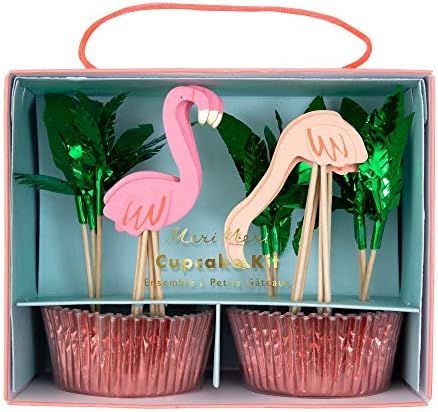 Meri Meri Neon Flamingo Cupcake Kit | Amazon (US)