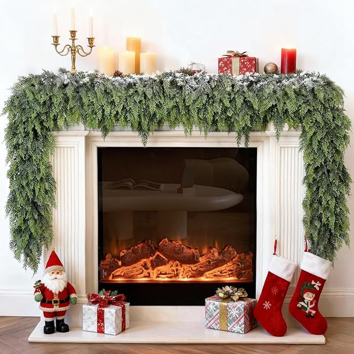 Christmas Cedar Garland - 9ft Artificial Christmas Garlands for Indoor and Outdoor Christmas Deco... | Amazon (US)