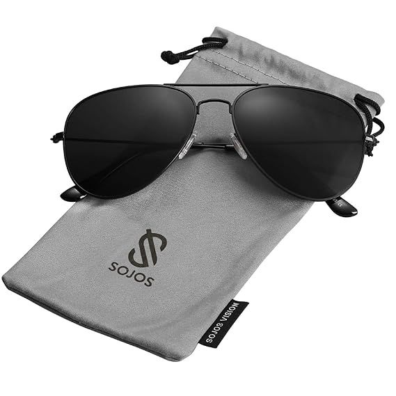SOJOS Classic Aviator Polarized Sunglasses Mirrored UV400 Lens SJ1054 | Amazon (US)