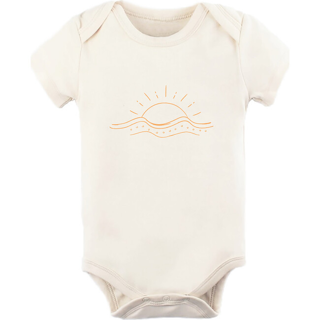 Horizon Short Sleeve Onesie, Mango | Maisonette