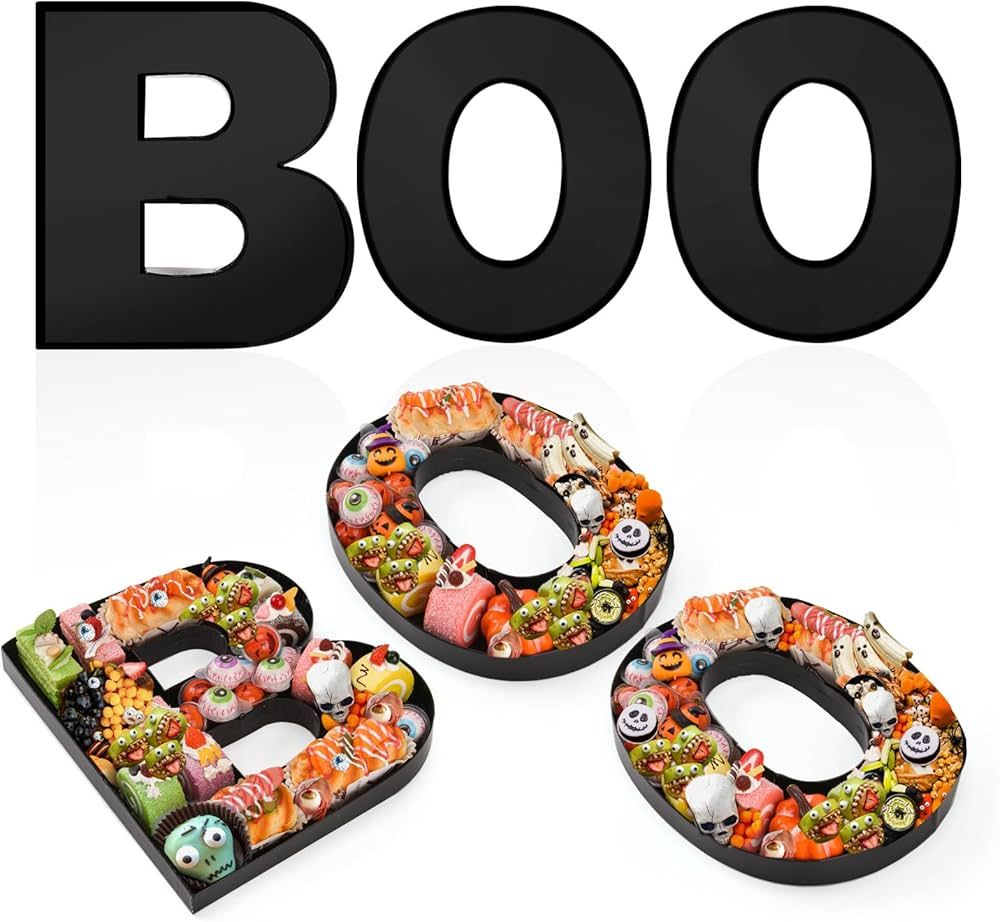 Halloween Boo Fillable Cardboard Tray for Charcuterie 12.6'' Halloween Charcuterie Paper Box for ... | Amazon (US)