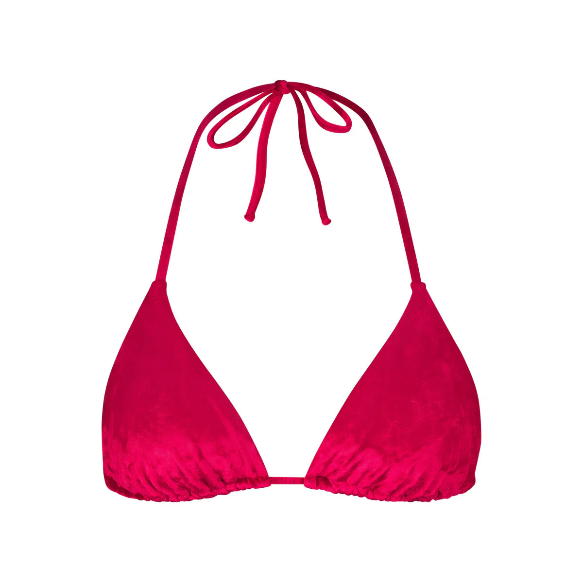 CRUSHED VELVET TRIANGLE BIKINI TOP | SKIMS (US)