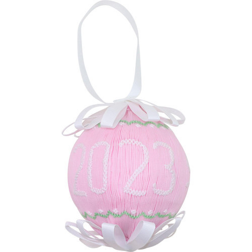 Pink Smocked 2023 Christmas Ornament | Cecil and Lou