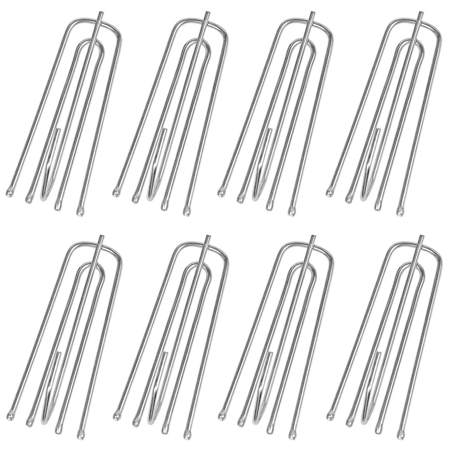 Millennial Essentials Stainless Steel Curtain Pleater Tape Hooks 75 Pack, Traverse Pleater 4 Pron... | Amazon (US)