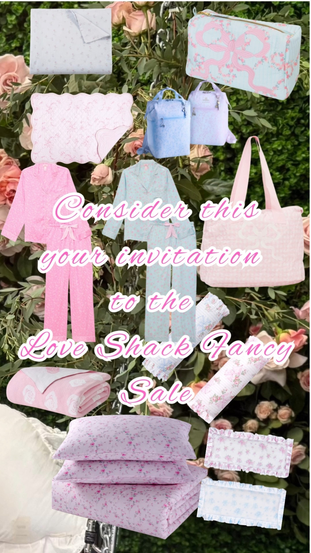 Consider this your invite to the Love Shack Fancy sale…. Everything you may need for the most posh sleepover and breakfast party 🌸💓💕🎀💝