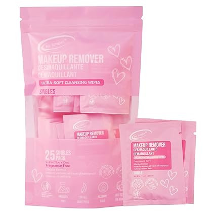 Air Jungles Makeup Remover Wipes Individually Wrapped, 25 Ct Travel Size Facial Cleansing Wipes w... | Amazon (US)