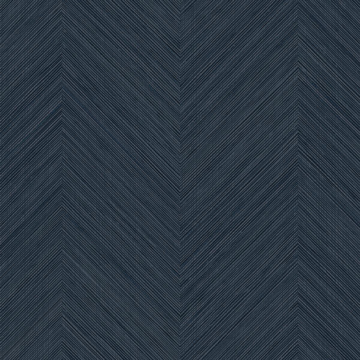 Seabrook Chevron Stripe Dark Blue Wallpaper | DecoratorsBest
