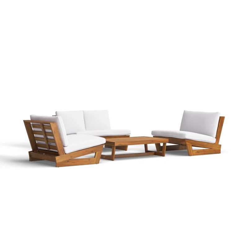Louise 4 - Person Outdoor Seating Group with Cushions | Wayfair North America