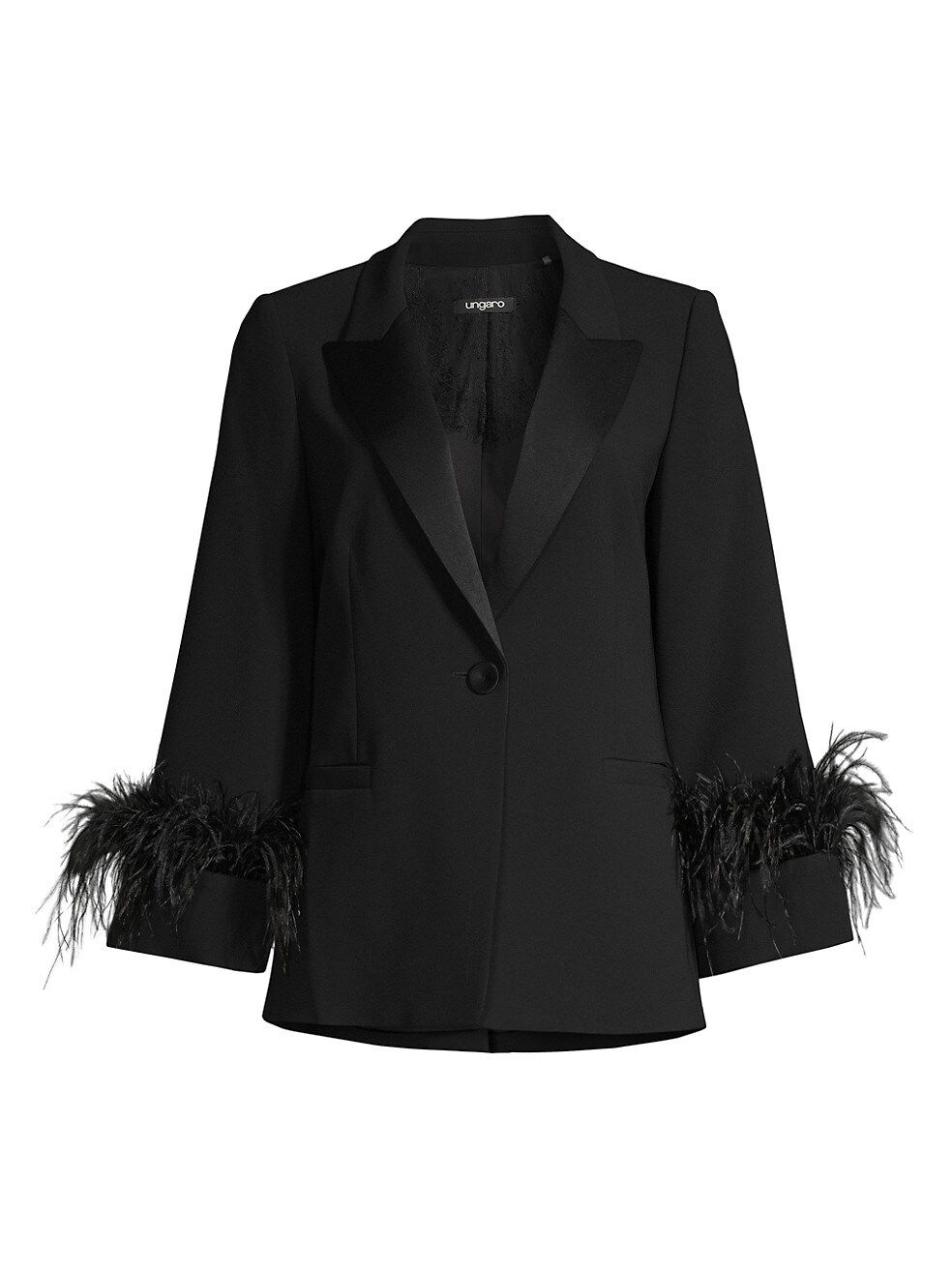 Feather-Trim Eve Jacket | Saks Fifth Avenue