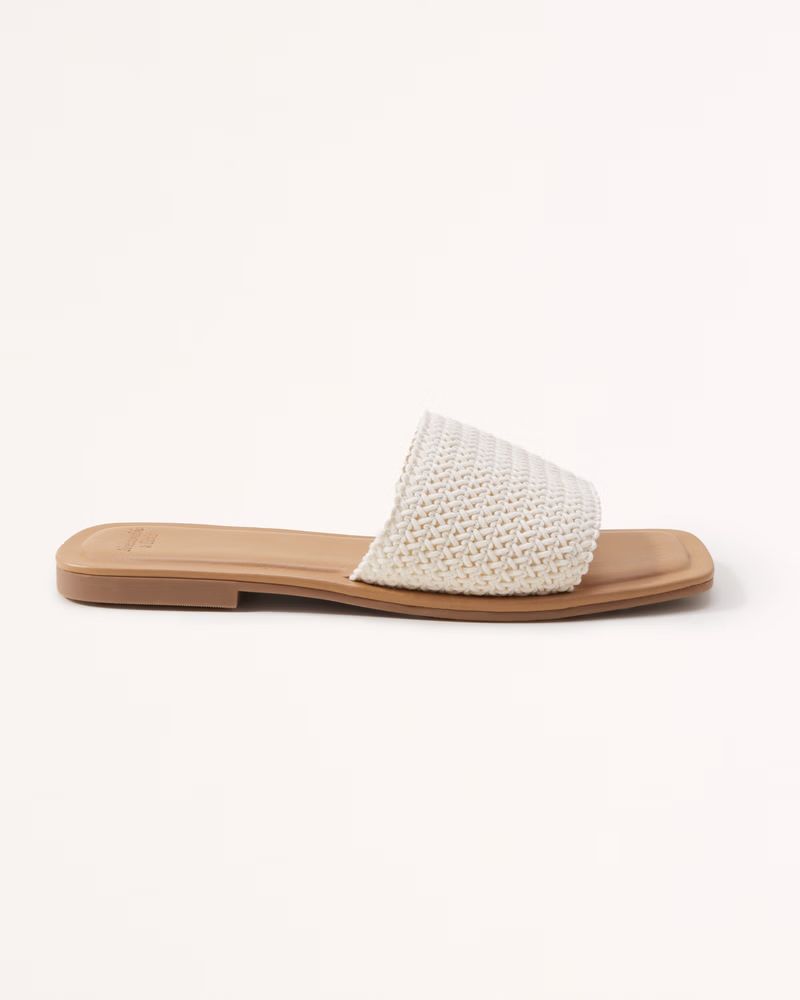 Crochet Slide Sandals | Abercrombie & Fitch (US)